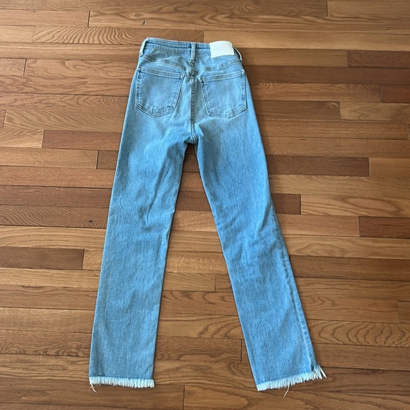 Jonathan Simkhai -River high rise, raw edge, crop organic Denim Jeans - Picture 4 of 9